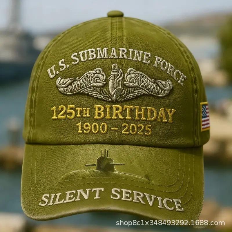 PODD digital print baseball cap, U.S. Navy anniversary hat, printed baseball cap, sun hat