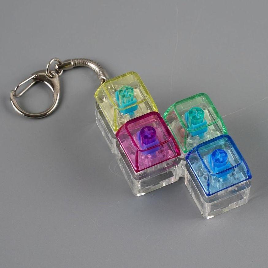 4 styles Tetris Fingertip Press Decompression Creative Luminous Keyboard Keychains Pendant Toy