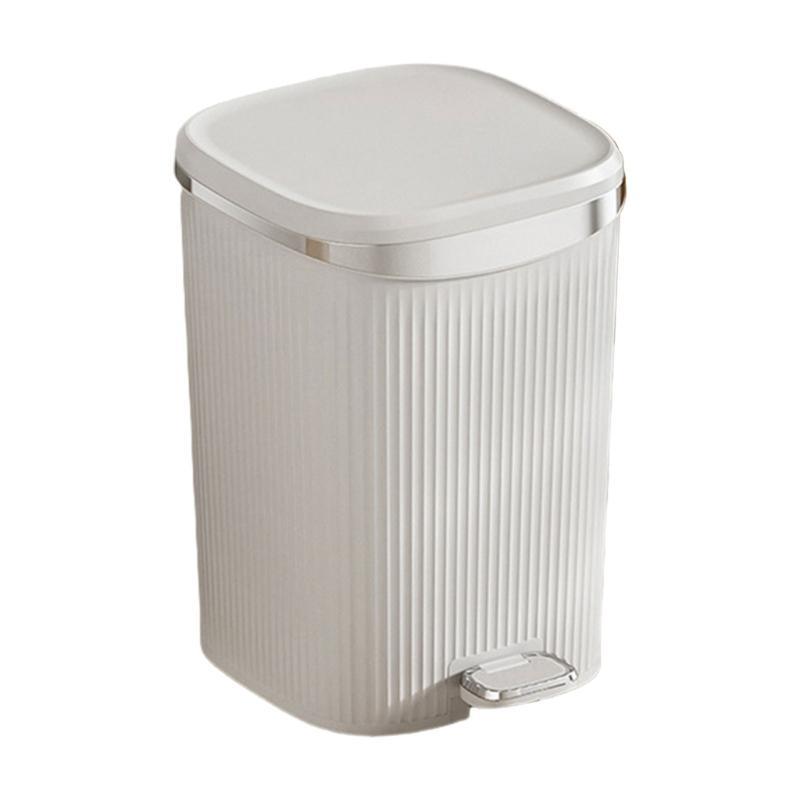 652F User Friendly Foot Pedal Garbage Can, and Aesthetic Step Trash Can, Fit Well in Multiple Locations Garbage Bin