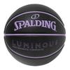 SPALDING Luminous Basketball, Synthetic Leather, Black/Violet, Size 6, 77-983J
