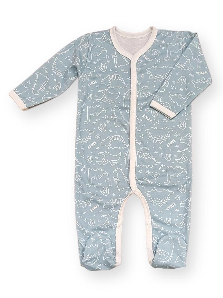 Full Zip Romper 68 Cotton Pajamas for Baby Dinosaurs