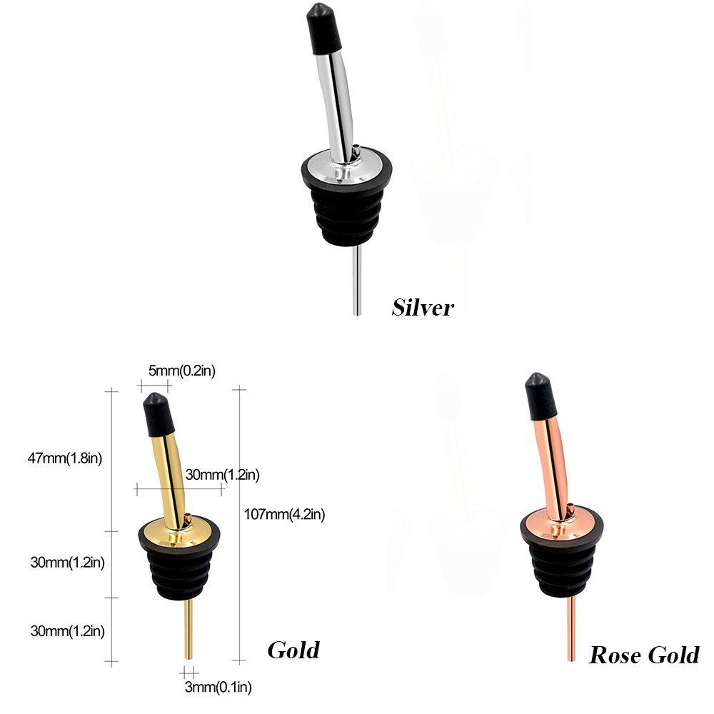 1/3PCS New Liquor Dispenser Wine Pourer Spout Stopper Stainless Steel Bottle Cap