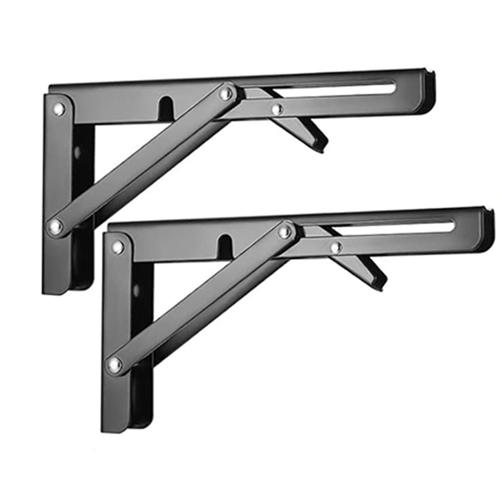 2 шт. Сверхпрочные складные кронштейны для полок L-образная треугольная подставка Защищенный от ржавчины опорный стержень Дом
