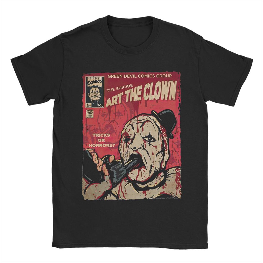 Halloween Horror Terrifier Film Unisex s T Shirts Fun Tees Short Sleeve Crewneck TShirt Pure Cotton Gift Idea Clothes