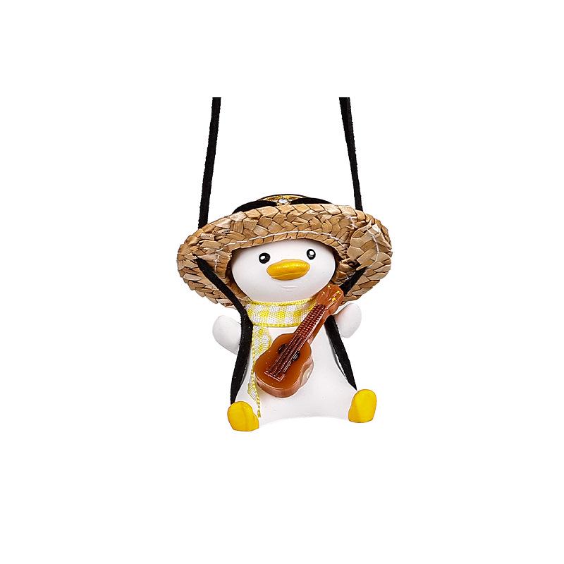 Милый подвесной кулон для зеркала автомобиля: Утка в очках, украшение для зеркала заднего вида