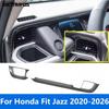 Для Honda Fit Jazz -2025 2026 Углеродное волокно Боковая передняя вентиляционная решетка кондиционера Накладка Аксессуары для интерьера Стайлинг автомобиля