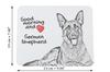 German Shepherd Dog, Alsatian Wolf Dog - mouse pad with print, personalized dog-themed mouse pad, unique gadget for an office worker by Art-Dog brand