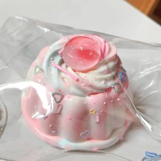 Simulated Cream Pudding Squeeze Toy Fake Dessert Stress Relief Toy Office Desk Stretchy Realistic Food Fidget Toy Party Favors