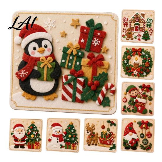 Christmas Gift Ideas for Craft Lovers DIY Magic Felt Sticker Art Kit No Sew Glue Self-Adhesive Handcrafted Decoration Sewing Set Crafts Set Holiday