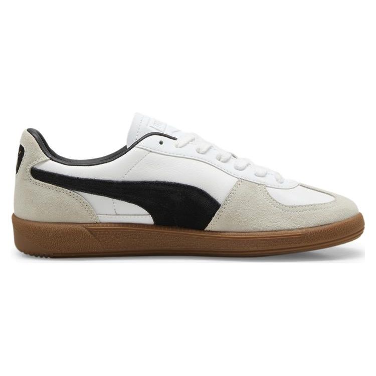 Puma Кроссовки унисекс Palermo Leather White Black Gum Vapor-Grey 396464-01