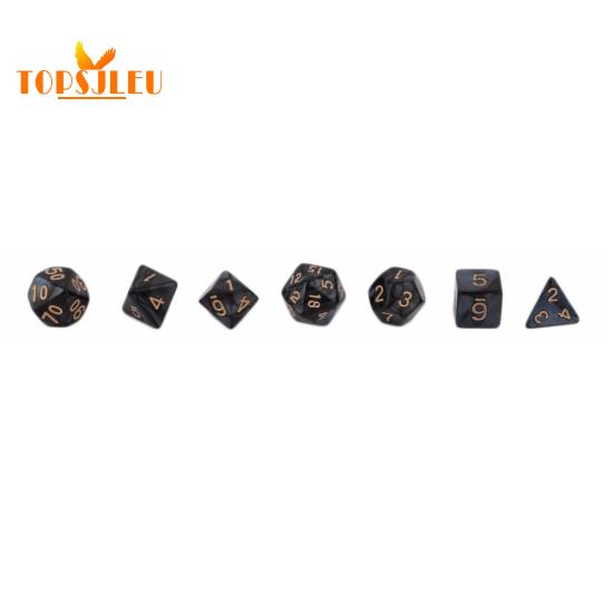 KTV Party Multicolor Polyhedral Numbers Dice - 7Pcs, Table Board Game Supply Gift