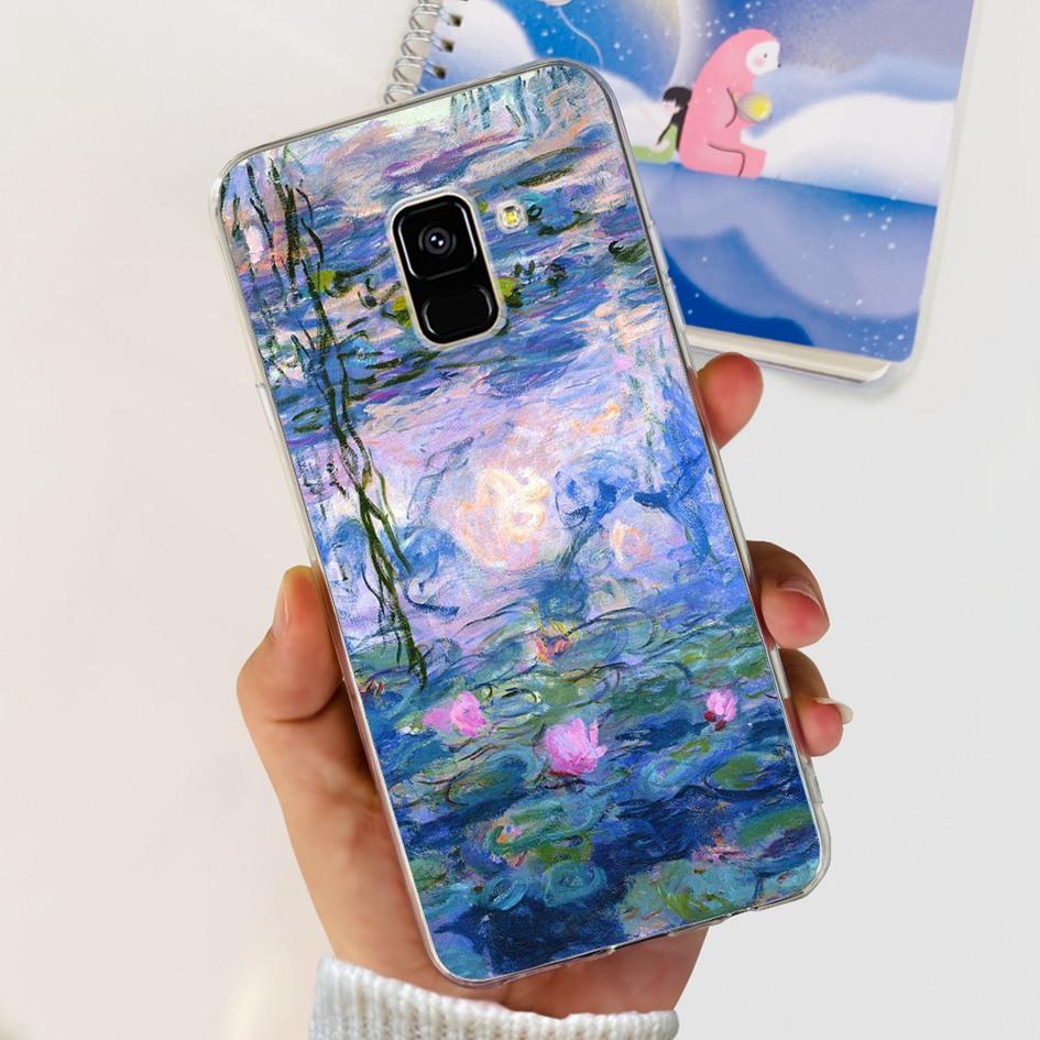 For Samsung A8 2018 Case A8 Plus Cover SM-A530F SM-A730F Fundas Fashion Butterfly Marble Soft Bumper For Samsung A8+ 2018 Hoesje