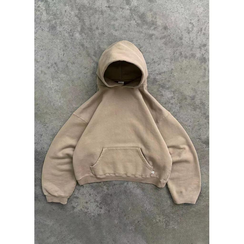 RogueWave European and American Fashion Loose Hooded Solid Color Street Sports Top