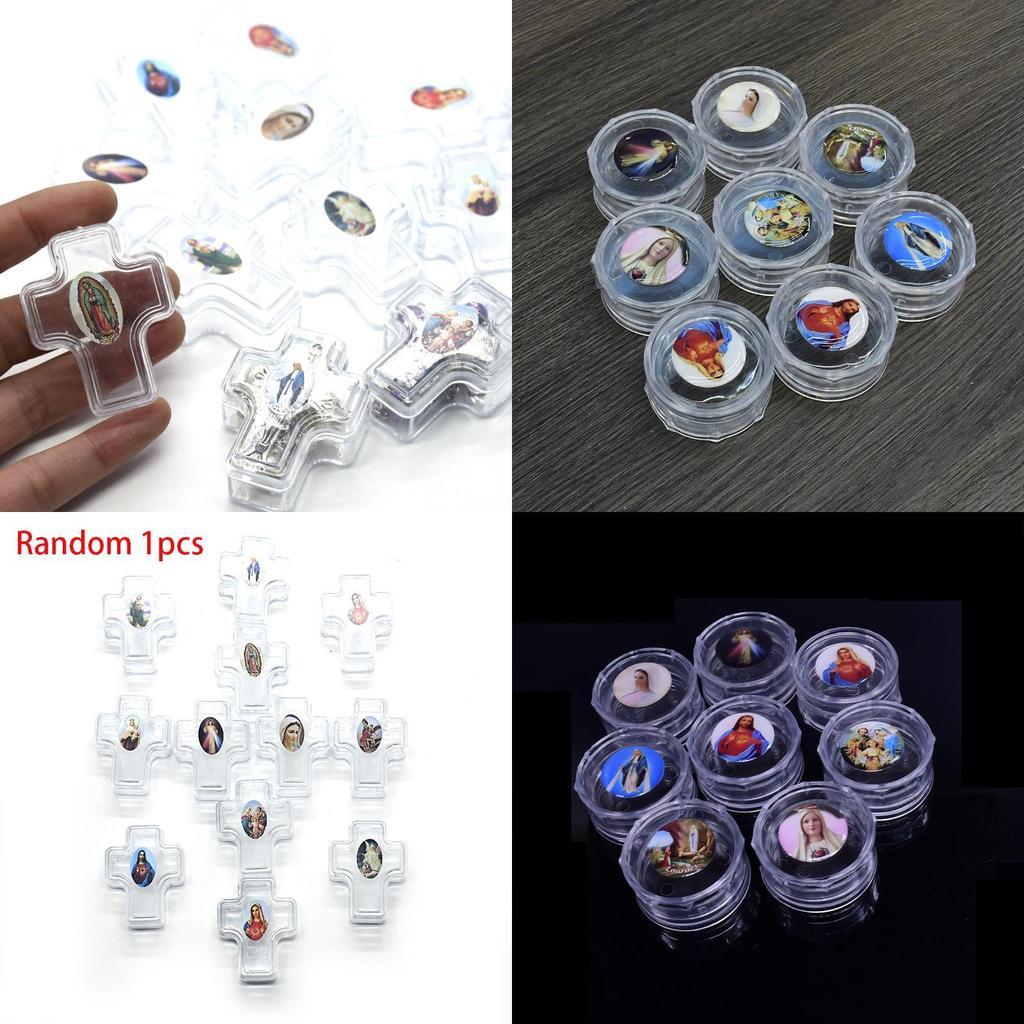 Durable Plastic Rosary Box With Unique Random Image For Baptism And Wedding Gifts