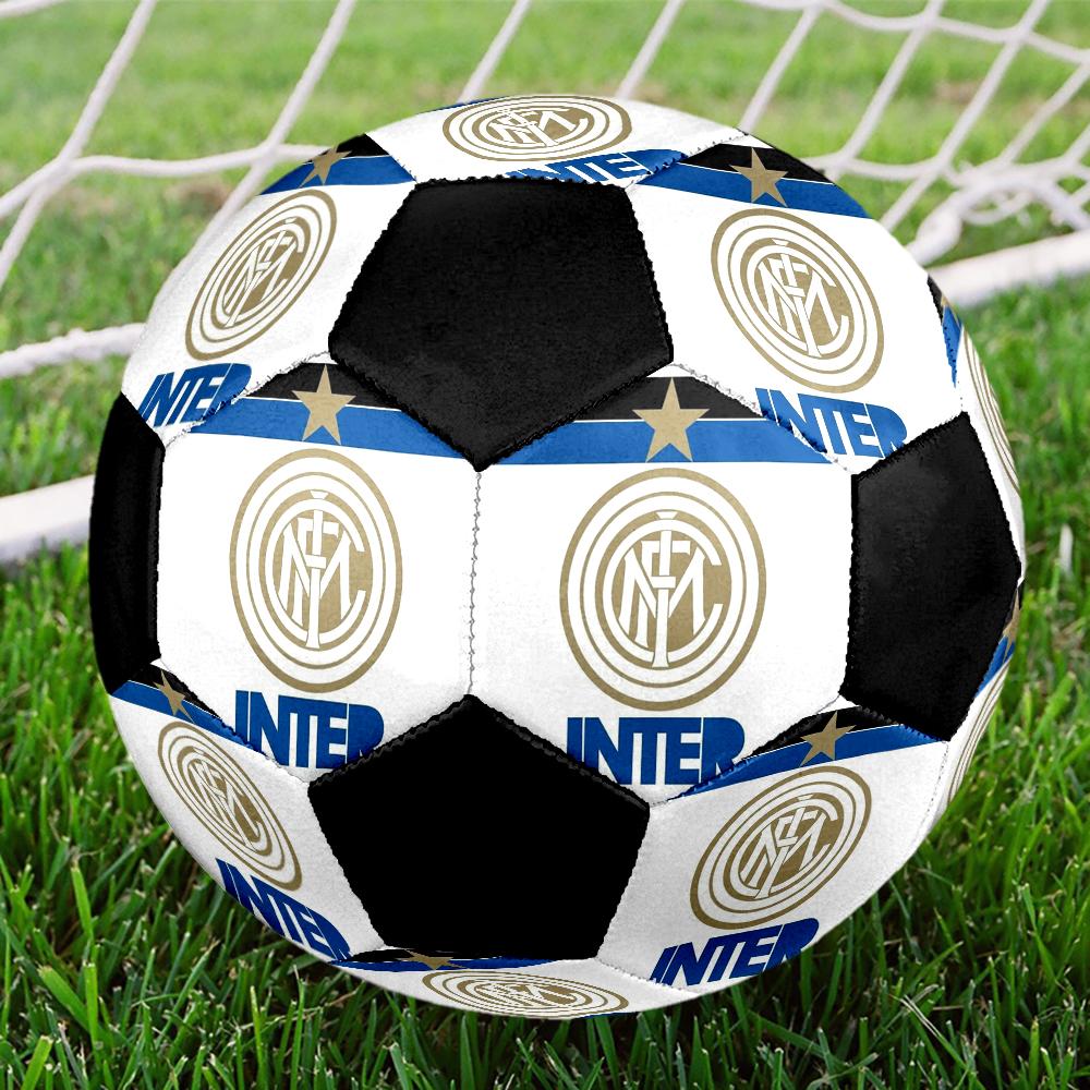 Футбольный мяч для зала Inter Milan, разноцветный, машинная строчка, ПВХ, размер 5, готов для командных тренировок и соревнований, прочный, высокоэластичный, классный спортивный подарок