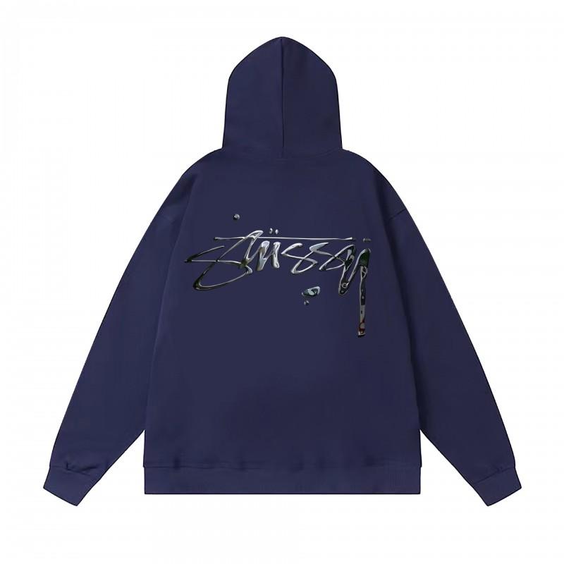 Худи Stu Streetwear Зимняя теплая хлопковая толстовка на флисе с принтом букв Свободный крой Мужская