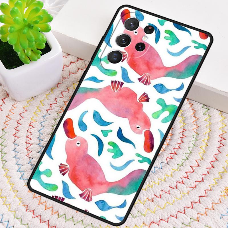 Чехол с племенным узором «Утконос и Рыба» для Samsung Galaxy note 10 pro S26 S25 S24 S23 S22 Ultra Plus S21 FE S20