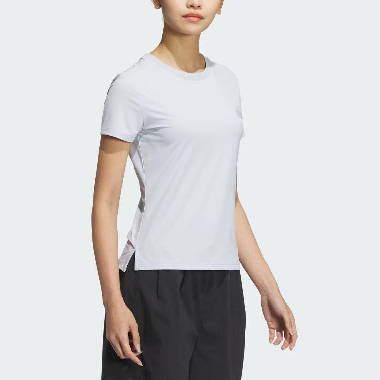 Adidas Спортивная повседневная футболка Cool Feeling Slim Fit, женские топы, голубая JD5260