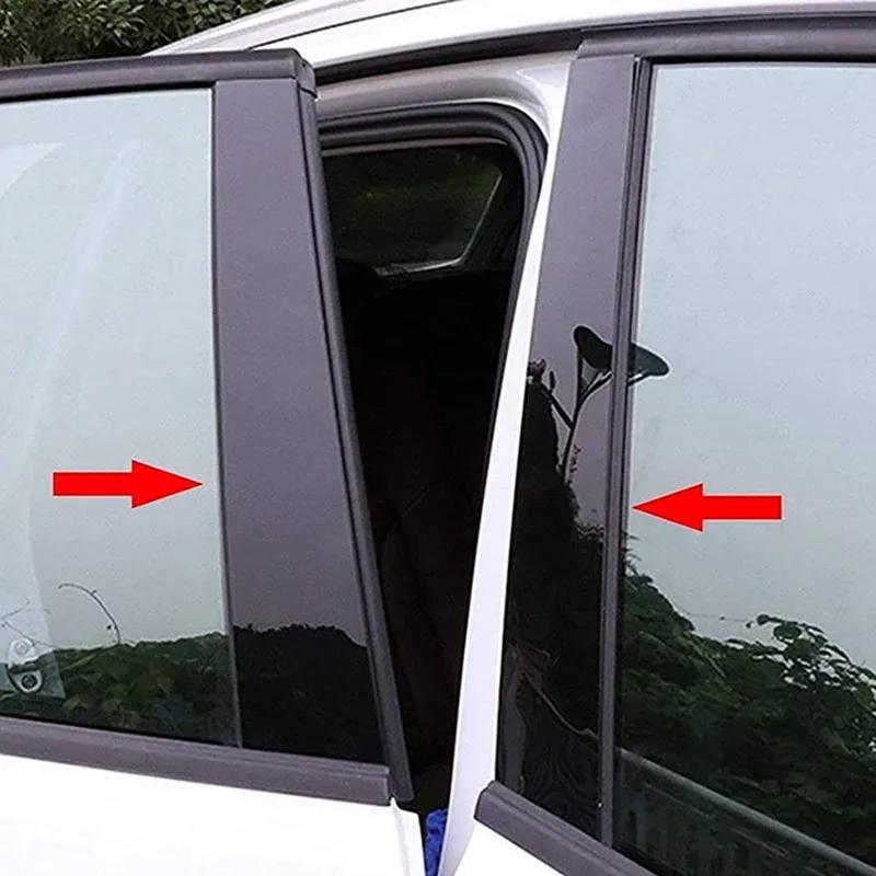 Fit For Range Rover Evoque L538 5-Door 2013-2018 Door Window Decal Pillar Posts Sticker Cover Trim Car Accessories Glossy Black