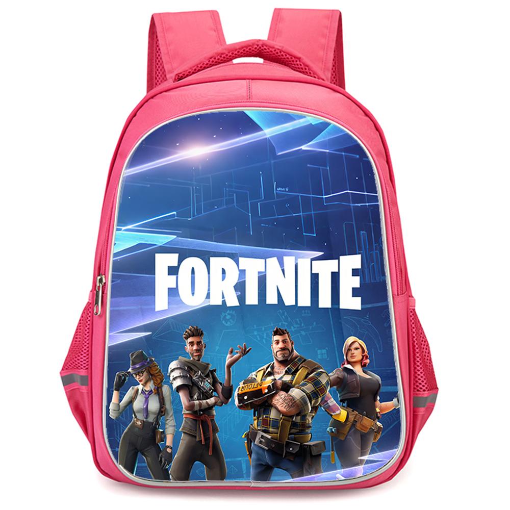Мультяшный рюкзак для школьников FORTNITE, двойные карманы на молнии, легкий прочный 16-дюймовый детский рюкзак, для мальчиков и девочек от 6 до 12 лет