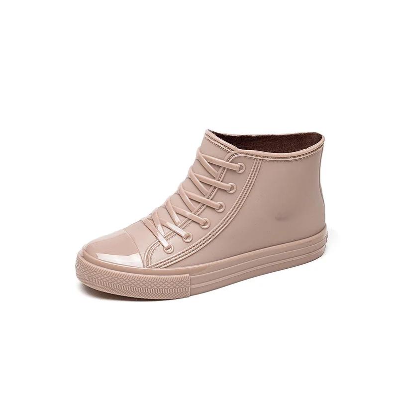 Женские водонепроницаемые повседневные низкие резиновые сапоги 2025 года — модная нескользящая обувь для отдыха на природе