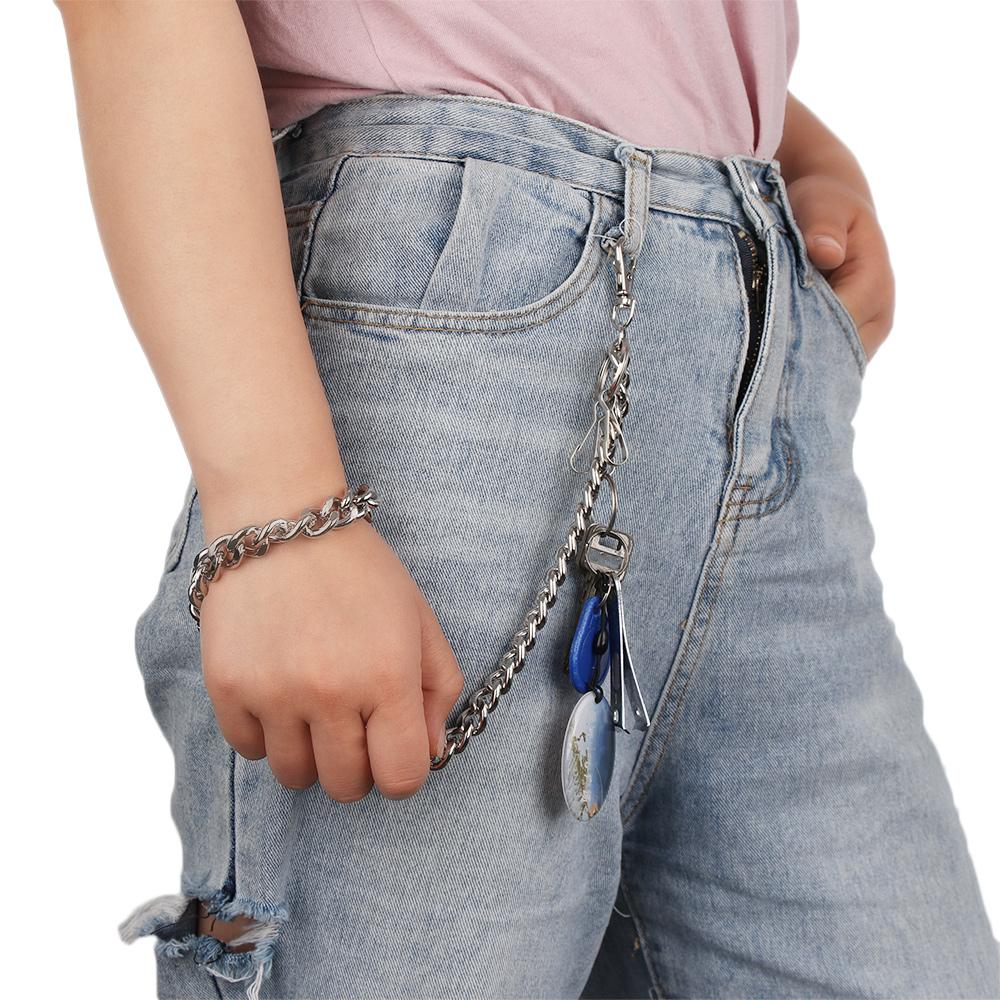 Hipster Punk Rock Key Chains Clip Biker Link Wallet Chain Belt Pant Jean Keychain Thick chain