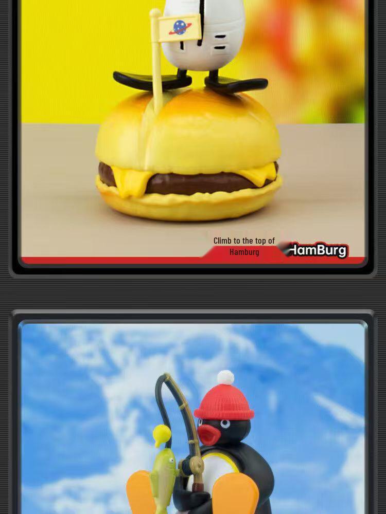 Pingu Fun Scene: DIY Cute Penguin Surfing Blind Box Series