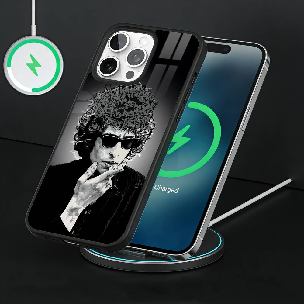 Bob D-Dylan Singer Phone Case For iPhone17,16,15,14,13 Plus,Pro Max Magnetic For Magsafe Wireless Charging