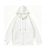 Unisex Loose Fit Zipper Hooded Cardigan Sweatshirt - Solid Color Casual Outerwear