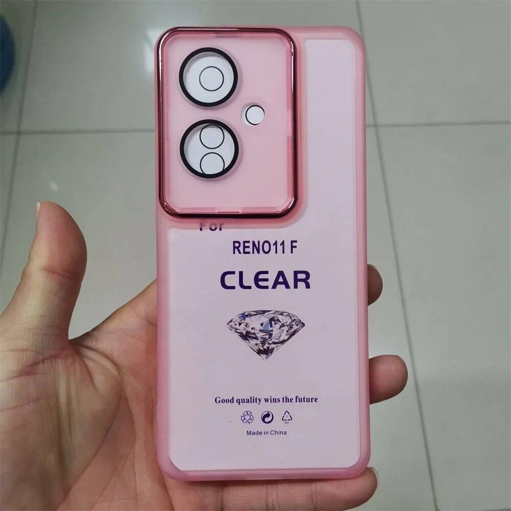 Мягкие прозрачные силиконовые чехлы из ТПУ для OPPO Reno11 F для OPPO Reno 11 5g 11F F25 Pro, защитная пленка для объектива камеры, прозрачная противоударная крышка, чехол
