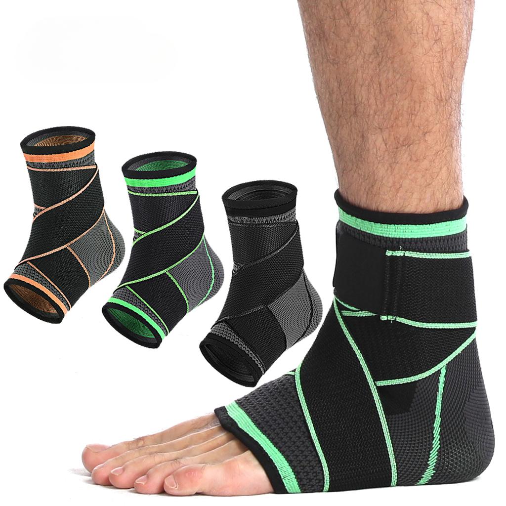 1 PC Athletic Ankle Brace Compression Strap Sleeves Support 3D Weave Elastic Bandage Foot Guard Gear Gym Fitness