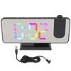 RGB Digital Alarm Clock Mirror Surface Adjustable Brightness Modern Desk Clock with 180 Degree