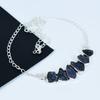 Natural Raw Iolite Gemstone Necklace In 925 Sterling Silver Handmade Gemstone Jewelry Perfect Gift for Her Boho Statement Necklace For Gift