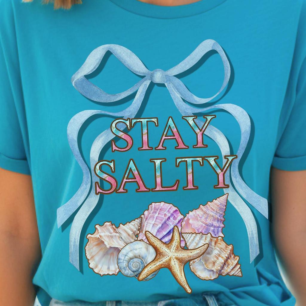 Stay Salty T-Shirt, Coquette Beach Vibes Tee