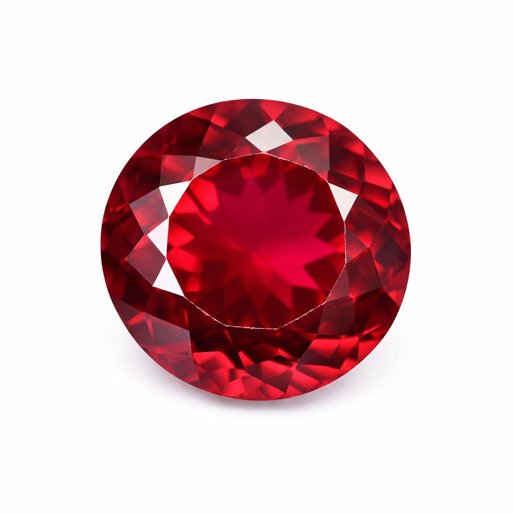NATURAL Brazilian Red Garnet Flawless 13 Ct Round Cut Loose Gemstone