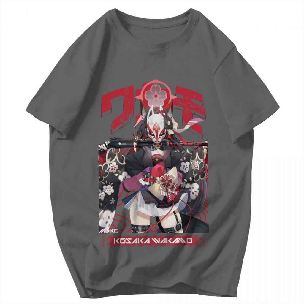 Мужская футболка Blue Archive Wakamo Японское аниме Идея Y2K Графическая с коротким рукавом Унисекс Топы Футболки