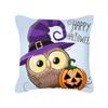Halloween Cushion Cover Cartoon Black Cat Ghost Happy Pumpkin Printed Pillow Cover Home Decor Square 18x18 Inches Pillowcases