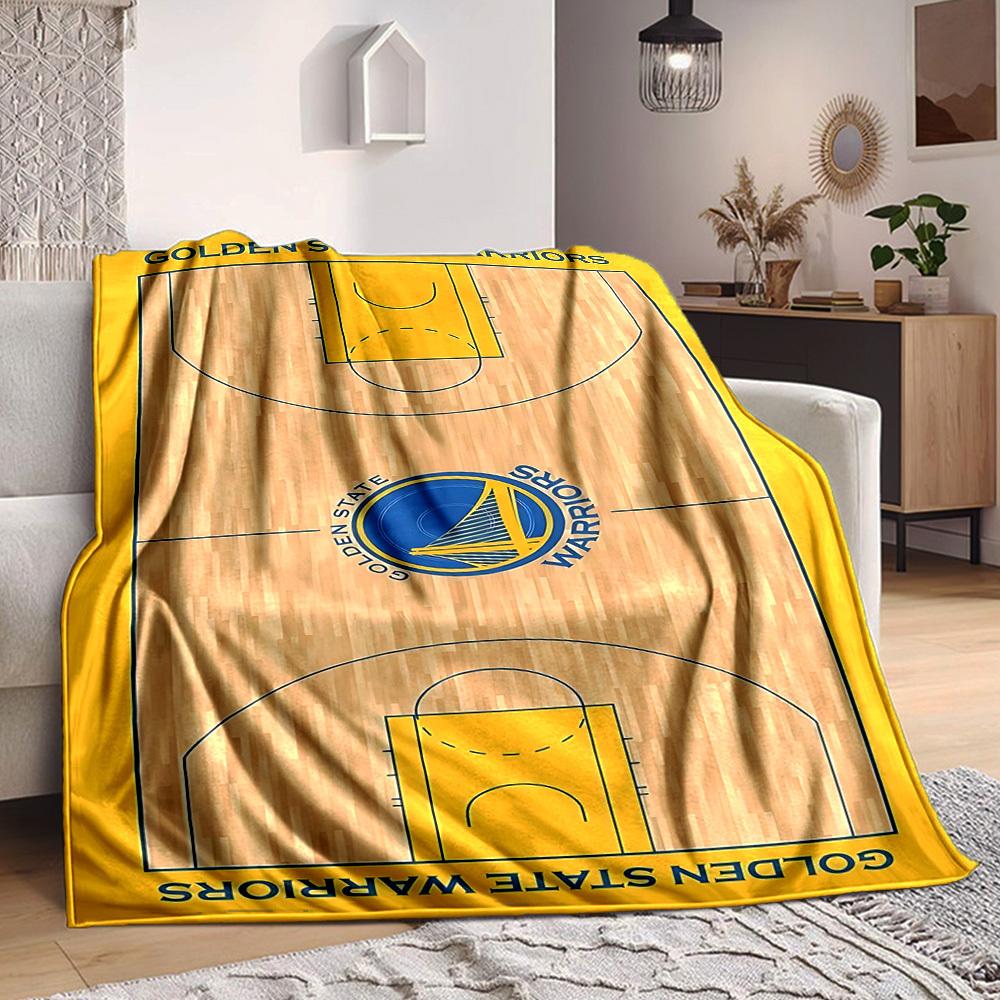 1 шт. Фланелевое одеяло Golden State Warriors, Мягкое, приятное для кожи, с цифровой печатью, Различные размеры в наличии для семьи, друзей, на день рождения