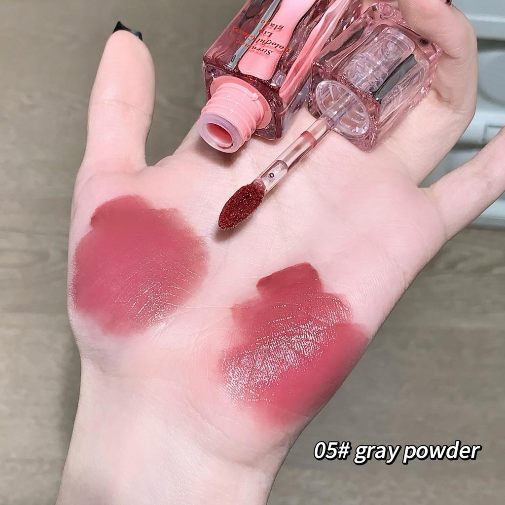 SHAQINUO Streamer Colorful Water Gloss Lip Glaze Mirror Water Gloss Moisturizing Lip Plumping Whitening