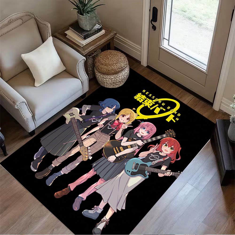 Guitar Band Adventure Floor Rug Office Rug Design for Decorate room Study room Balcony Hallway Anti-slip Rug Decorate Offices Best for Christmas