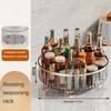 Вращающийся стеллаж для хранения вещей, вращающийся на 360 градусов, органайзер для косметического комода, кухонный шкаф для кладовой, тщеславие
