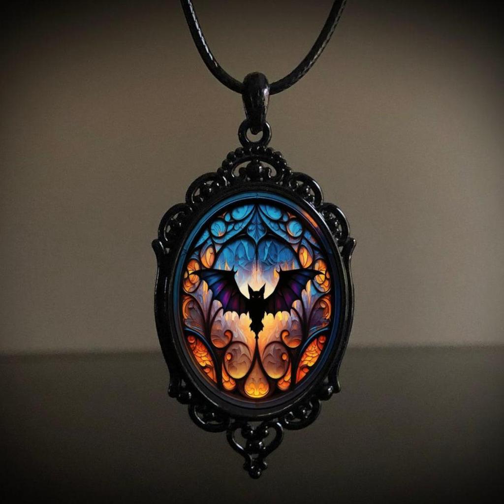 Gothic Vampire Halloween Wizard Necklace Women Men Fashion Pagan Witch Jewelry Accessories Gift Necklace