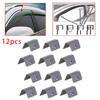 12PCS For Heko SNED Clip Wind Rain Deflectors Channel New Metal Universal-Clips