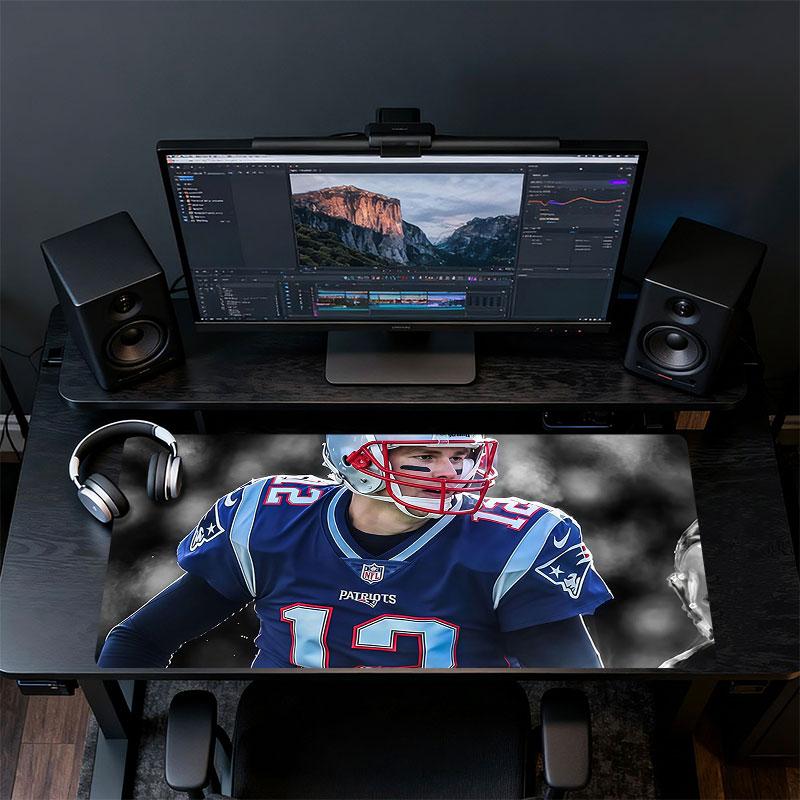 Brady Mouse Pad, Large Gaming Desk Mat, Non-slip XXL Mousepad for Laptop & Tablet, Mini PC Playmat with Stitched Edges