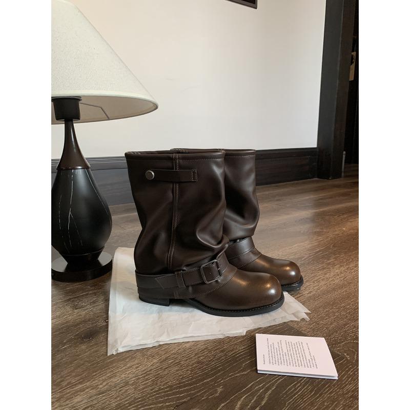 Женская обувь на один ботинок, Противоскользящая обувь, Стелька с увеличением высоты, На толстой подошве, Ботильоны на массивном каблуке