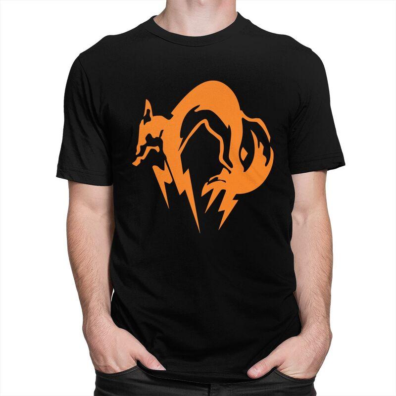 Мужская футболка на заказ с логотипом Metal Gear Solid Fox, с коротким рукавом, для отдыха, футболка по видеоиграм, свободный крой, 100% хлопок, футболки, подарок