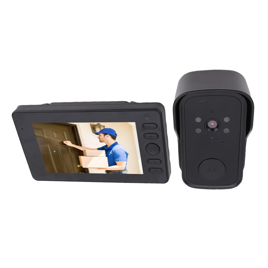 WiFi Видеодомофон с 4,3-дюймовым дисплеем 1080P Широкоугольный объектив «рыбий глаз» Камера видеодомофона Система интеркома с