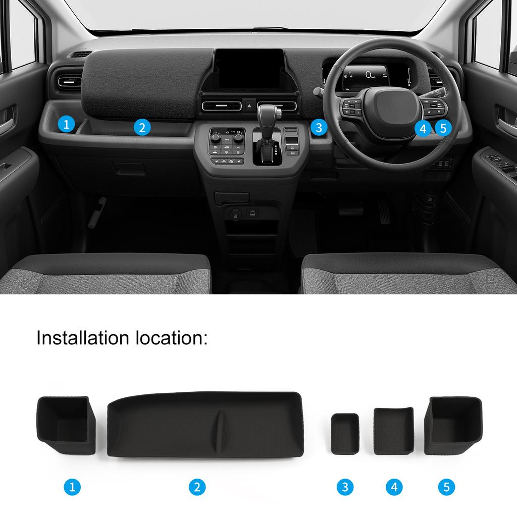 for Honda Freed 2026 Car Dashboard Storage Pad Accessories Water Cup Holder Organizer Tidying Storage Box Only Fit Right Rudder