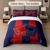 Custom Bedding Set LOSC Lille Pattern, Print Name Text 1 Duvet Cover plus 2 Pillowcases Home Textile