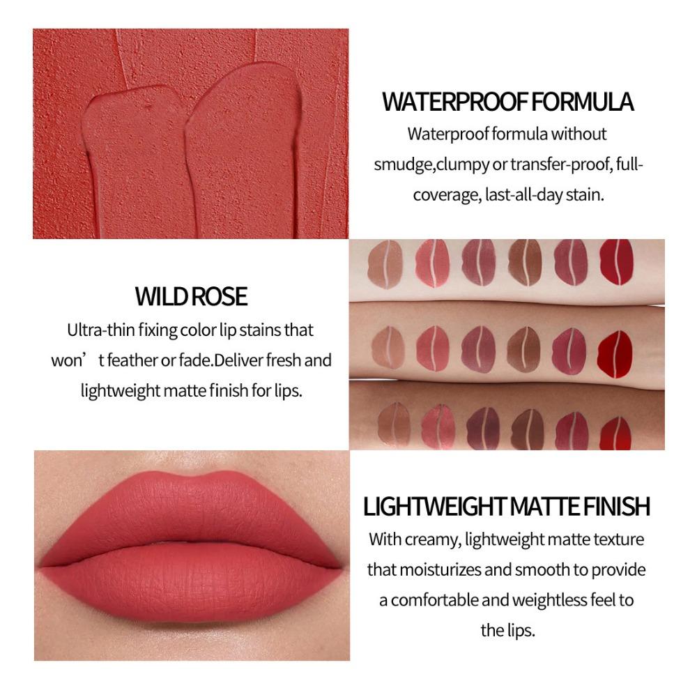 Julystar нелегко тускнеет и нелегко прилипает к чашке Матовая помада для губ Европейский и американский блеск для губ и щек двойного назначения